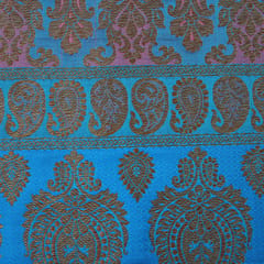 Semi Brocade traditional pattern Copper Zari Work - KCC156314