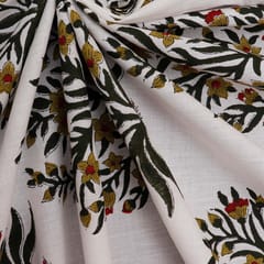 Cotton Floral Print - White - KCC128523