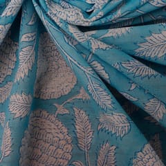 Cotton Floral Print - Blue - KCC128510