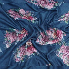 Spun Floral Print - Dusty Blue - KCC95524