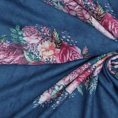 Spun Floral Print - Dusty Blue - KCC95524