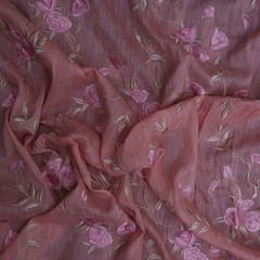 Nokia Silk Thread Floral  Embroidery - Blush Pink - KCC125088