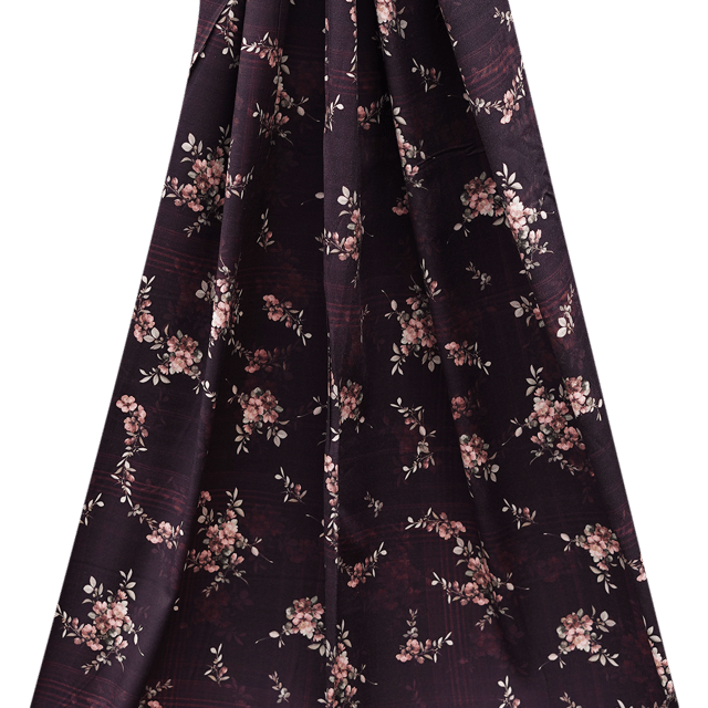 Pashmina Floral Stripe Print - Brown - KCC116468