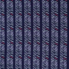 Pashmina Stripe Print - Navy Blue - KCC50144