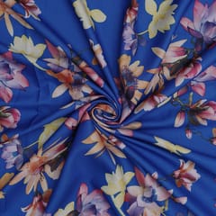 Spun Floral Print - Royal Blue -  KCC95575