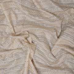Nokia Silk Stripe Thread And Sequins  Embroidery - KCC167112