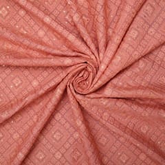 Nokia Silk Jaal Sequins thread Embroidery - Peachy Pink - KCC167106