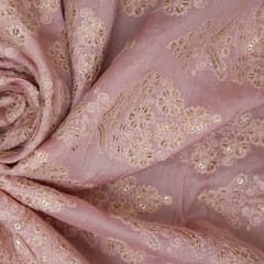 Nokia Silk Thread Sequins Embroidery - Baby Pink - KCC167110