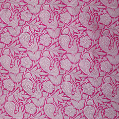 Pure Brocade Traditional Patter Silver Zari Work - Magenta Pink - KCC167240