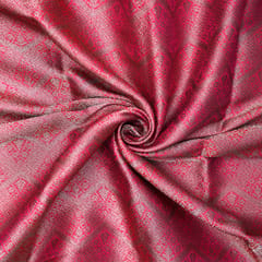 Pure Brocade with traditional botota zari work  - Magenta Pink - KCC167231