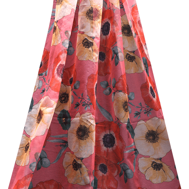 Organza Floral Print - Dusty Pink - KCC167757