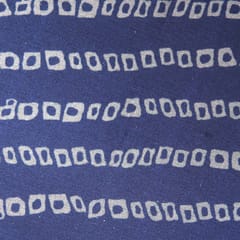 Organza  geometrical stripes Print - Navy Blue - KCC167751