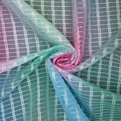Organza Tie and Dye stripe Print Embroidery - KCC167618