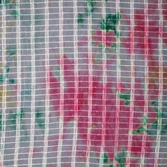 Organza Tie and Dye Stripe Print Embroidery - KCC167607