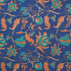 Cotton Floral Print - Blue - KCC132865