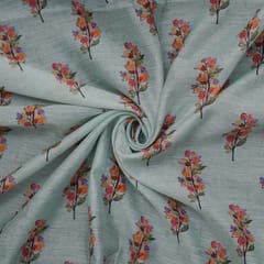 Cotton Floral Print - Grey - KCC96426