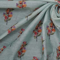 Cotton Floral Print - Grey - KCC96426