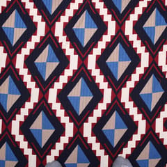 Woolen Lycra Geometrical Print - KCC18606