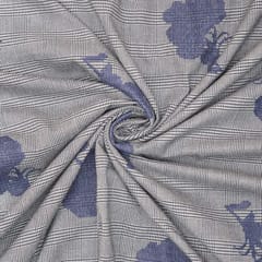 Woolen  Stripe and floral Print - KCC18611