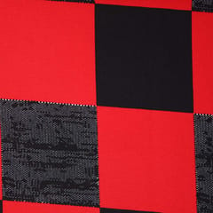 Woolen Red and Black Check Print - KCC75872