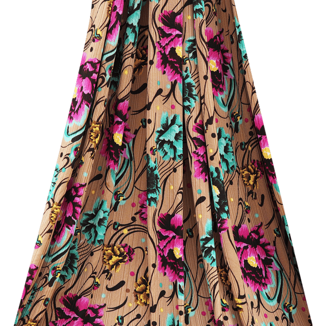 Lycra Multi- Colored Floral Print - KCC96787