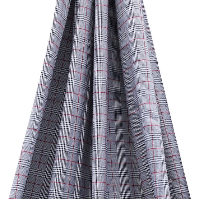 Woolen Lycra Check Print - KCC18658