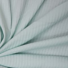 Woolen Stripe Print - Aqua Blue - KCC51371