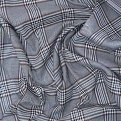 Woolen Check Print -Grey - KCC94293