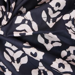 Cotton Floral Batik Print - Navy Blue -  KCC165331
