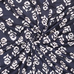 Cotton Floral Batik Print - Navy Blue -  KCC165331