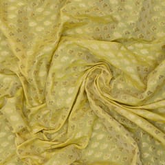 Pauri Brocade with Golden Work - Pale Yellow - KCC173958