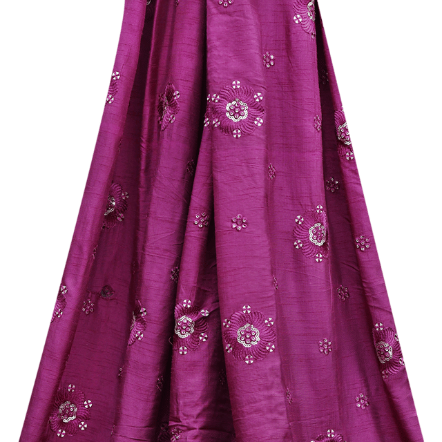 Nokia Silk Sequins Embroidery - Purple- KCC102448