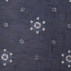 Nokia Sequins Silk Embroidery-  Dusty blue- KCC102449