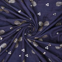 Nokia Silk Sequins Embroidery- Navy Blue- KCC101247