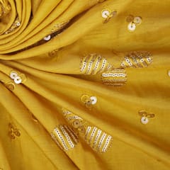 Nokia Silk Sequins Embroidery  - Yellow - KCC101245