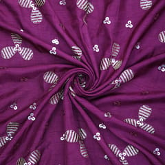 Nokia Silk Sequins Embroidery- Purple- KCC101244