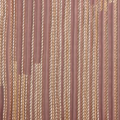Cream Satin Stripe crush foil print - KCC- 189848