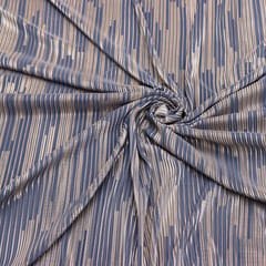 Dusty Blue Crush Foil Stripe Print - KCC189388