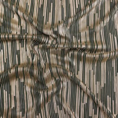 Bottle Green Foil Strip Crush Print - KCC189381