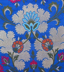 Royal Blue Floral KinKhab Brocade