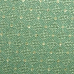 Mint Green Nokia Silk Embroidery with chikankari sequins work - KCC191086