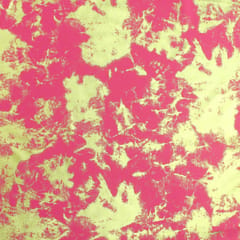 Metallic Green foil print on Hot Pink georgette fabric - KCC151967