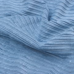 Soft sky blue Fur Stripe fabric - KCC190897