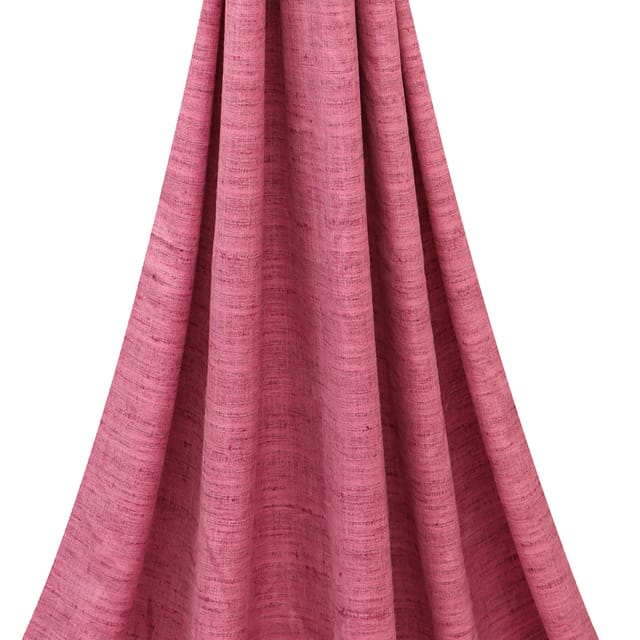 Coral Pink Textured Mahi Silk fabric