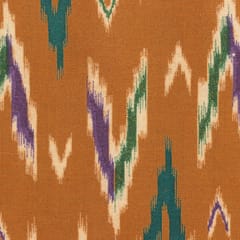 Mustard and Blue Contemporary Abstract Print Pashmina