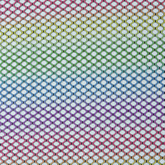 Pastel Multicoloured Cut-work Pattern Jute Fabric
