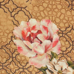 Light Brown Floral Print Pashmina