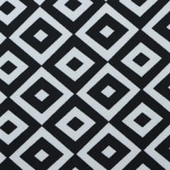 Black and White Abstract Cotton Fabric