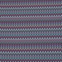 Powder Blue and Lilac Zig-Zag Print Woolen