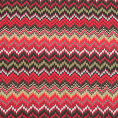 Red Toned Multicoloured Woolen Zig-Zag Print